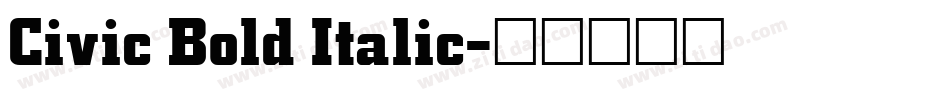 Civic Bold Italic字体转换